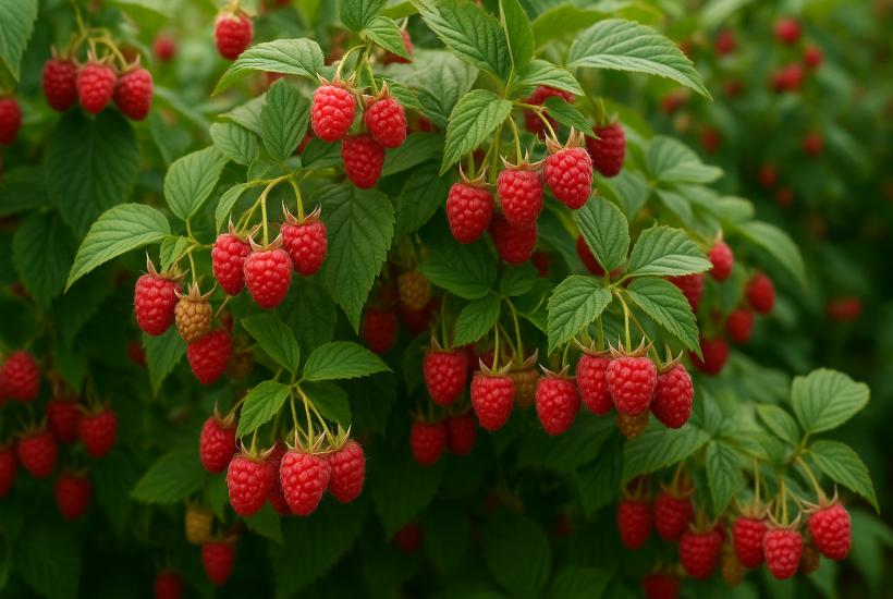 Урожай малины