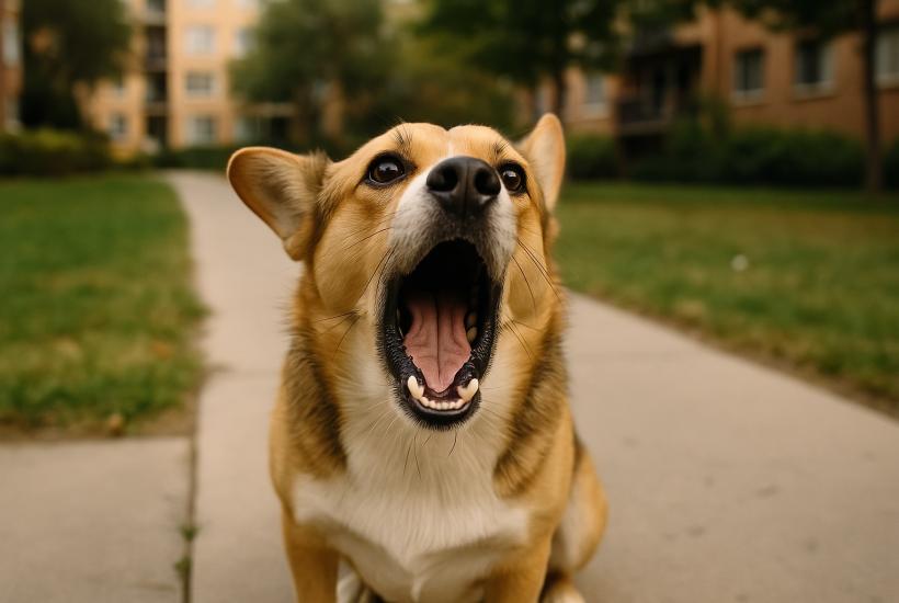 Собака лает