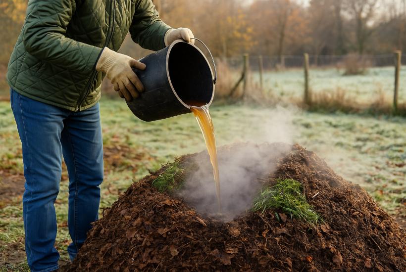 Осенний компост на даче