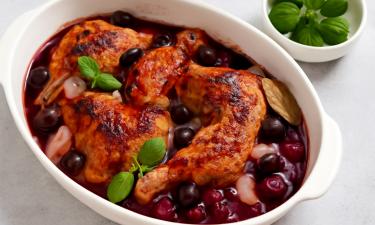 Красное вино делает мясо цыпленка более мягким и сочным