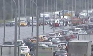 На МКАД произошло ДТП с участием пяти автомобилей