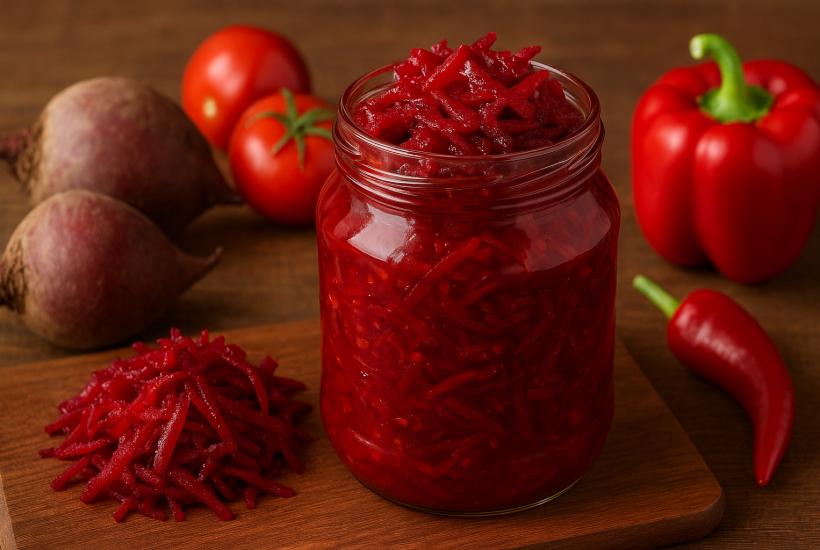 Острая свекла в банке