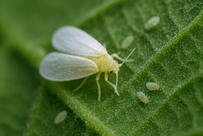 Белокрылка на листе