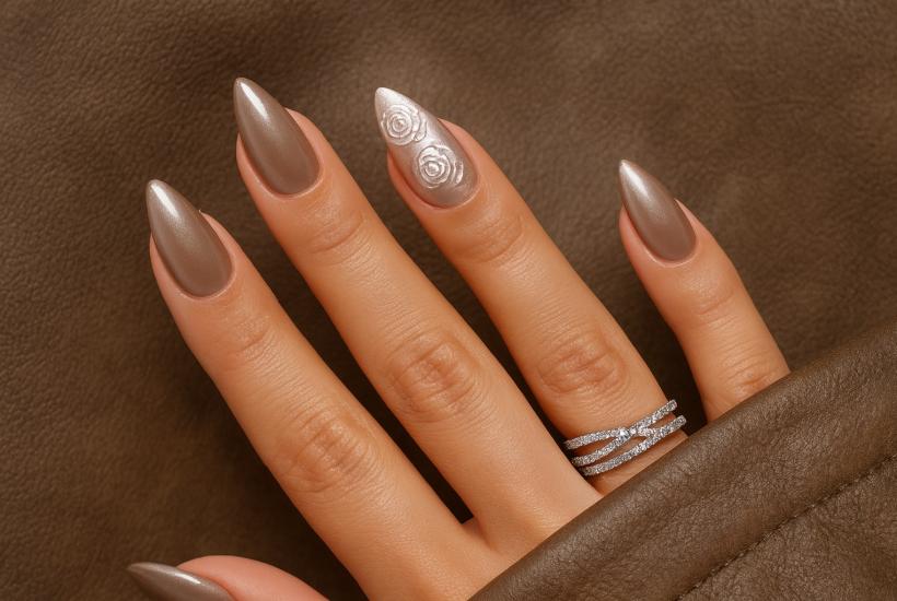 Маникюр в кофейных тонах