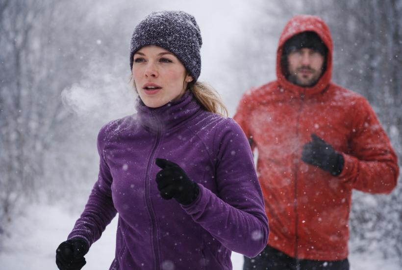 Занятия спорта на улице зимой