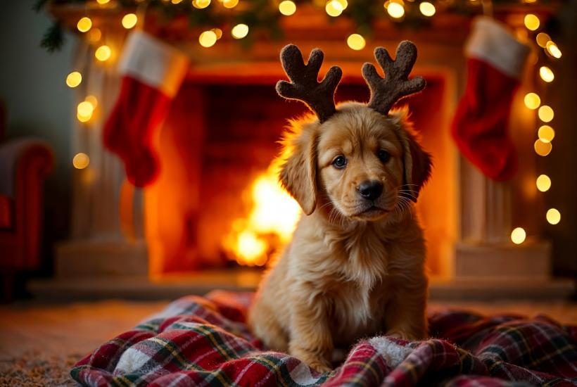 Собака на празднике