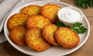 Крахмал заменяет муку и улучшает текстуру домашних драников