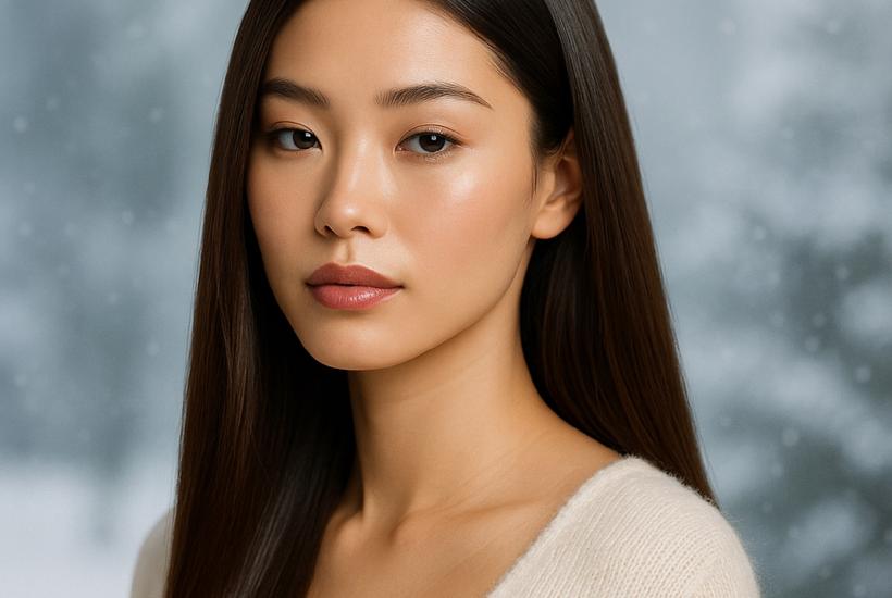 Азиатская девушка с длинными волосами