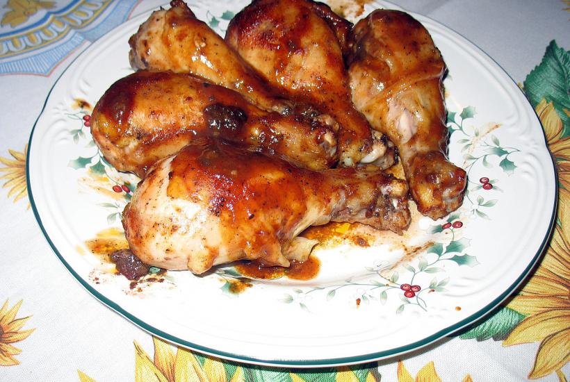 Запечённые куриные голени