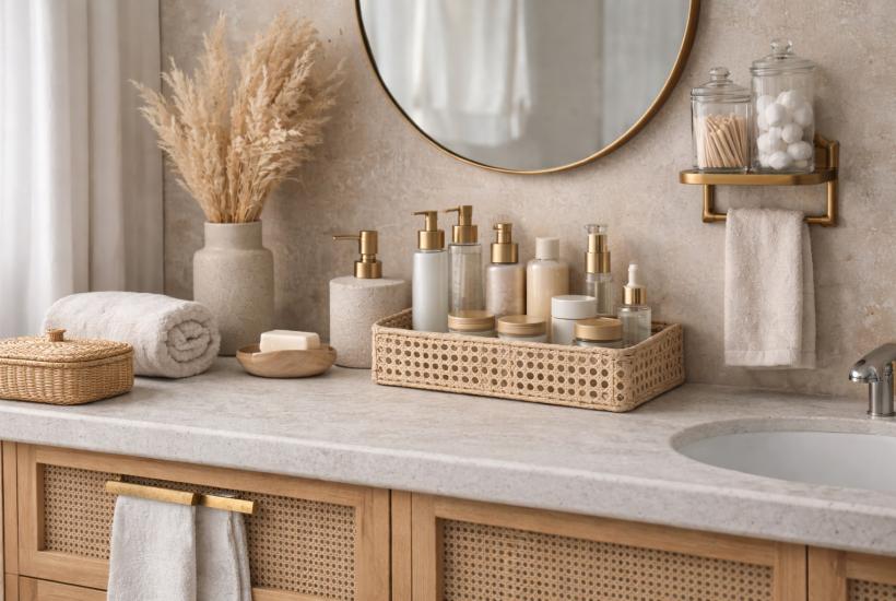 Эстетичное хранение в ванной