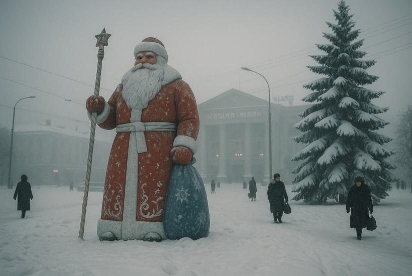 Морозный советский город