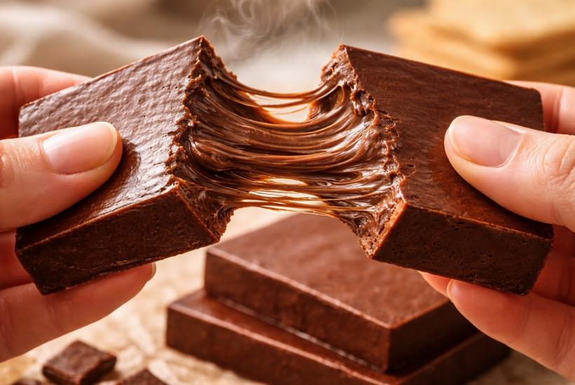 Шоколадный сырок в разломе