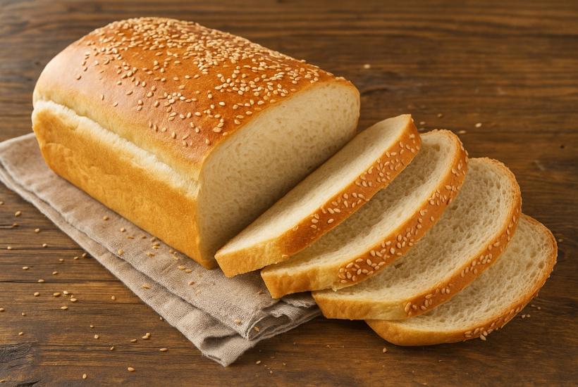 Белый хлеб с кунжутом