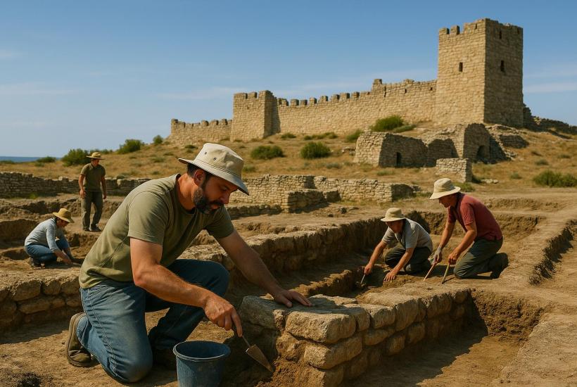 Раскопки древнеримской крепости в Крыму