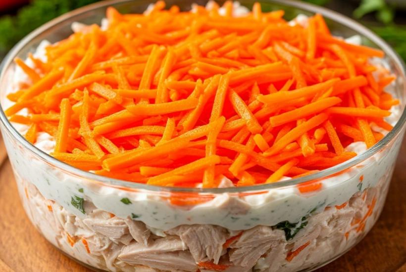 Салат из моркови и куриной грудки