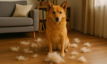 Выпадение шерсти у собак зимой связано с сухим воздухом и стрессом