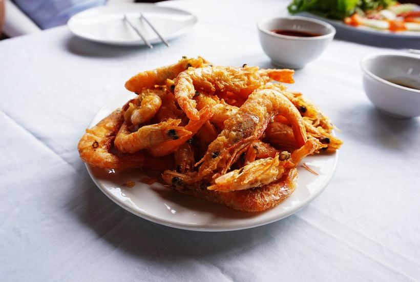 Жареные креветки