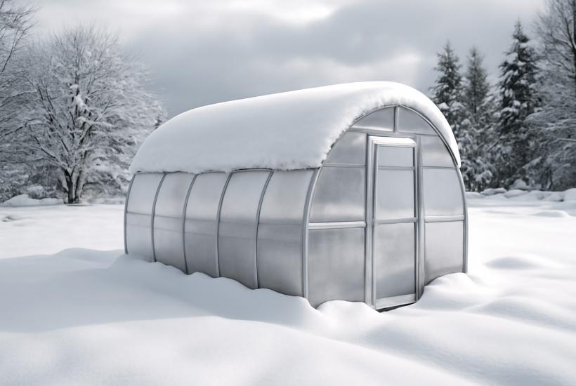 Теплица зимой