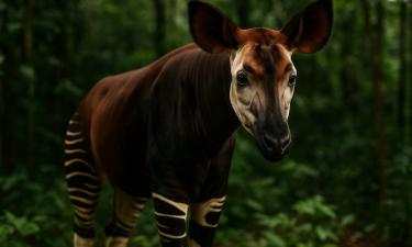 Окапи стал единственным живущим родственником жирафа