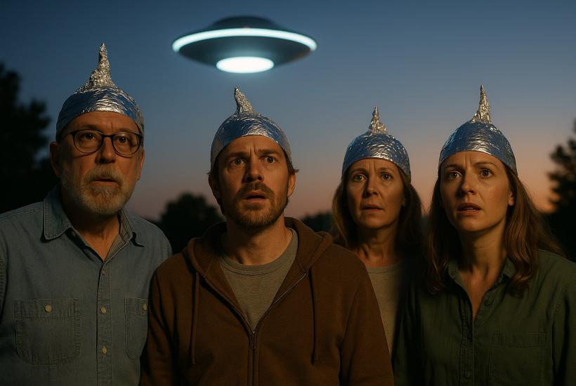 Люди в фольгированных шапках ждут инопланетян