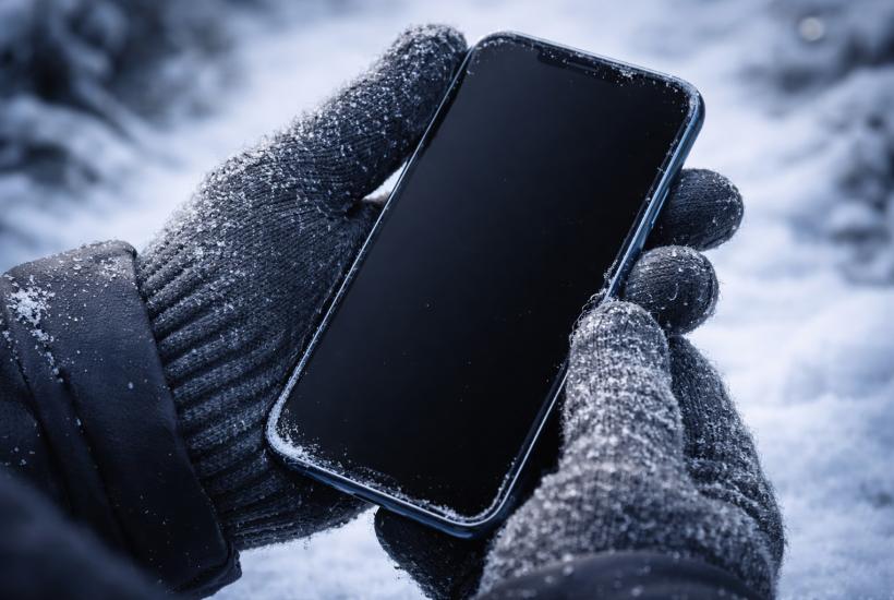 Телефон на морозе