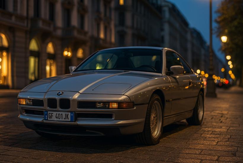 BMW в городе ночью