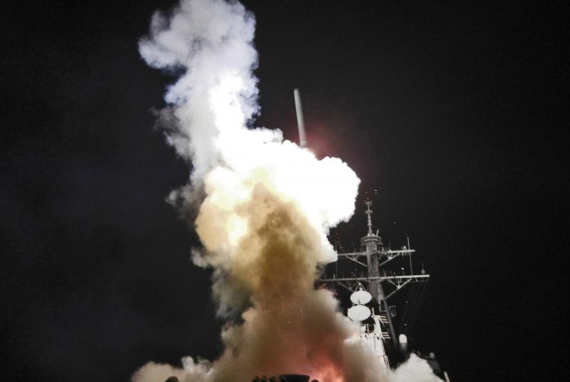 USS Barry (DDG-52) launching a Tomahawk missile in support of Operation Odyssey Dawn