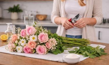 Срез под углом увеличивает впитывание воды стеблем