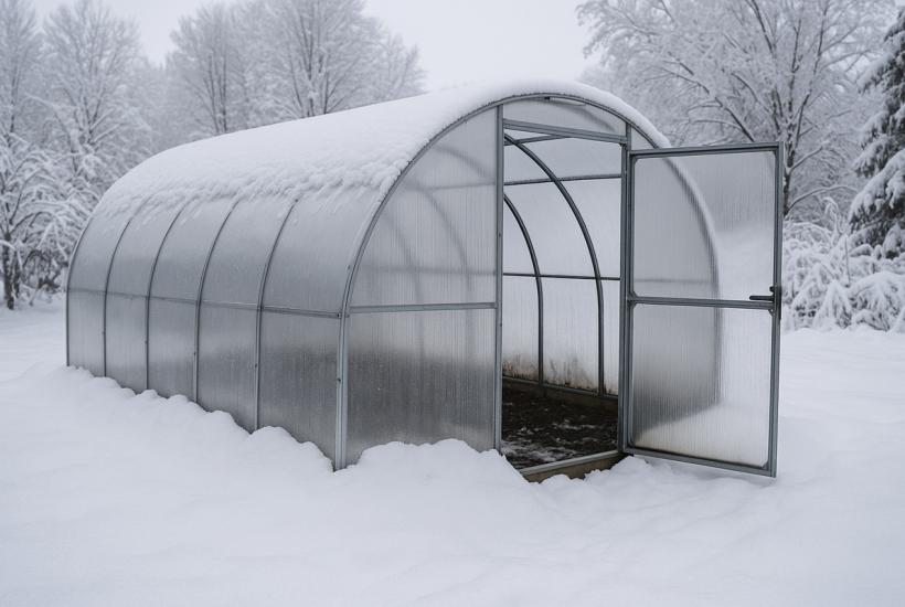 Теплица зимой
