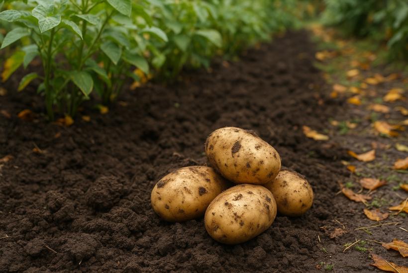 Картошка на грядке