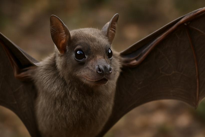 Летучая мышь крупным планом