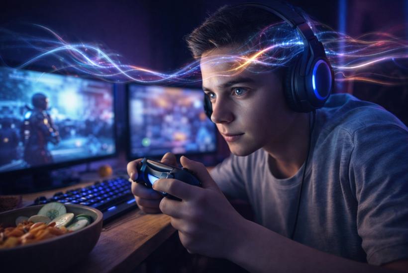 Мальчик играет в компьютерные игры