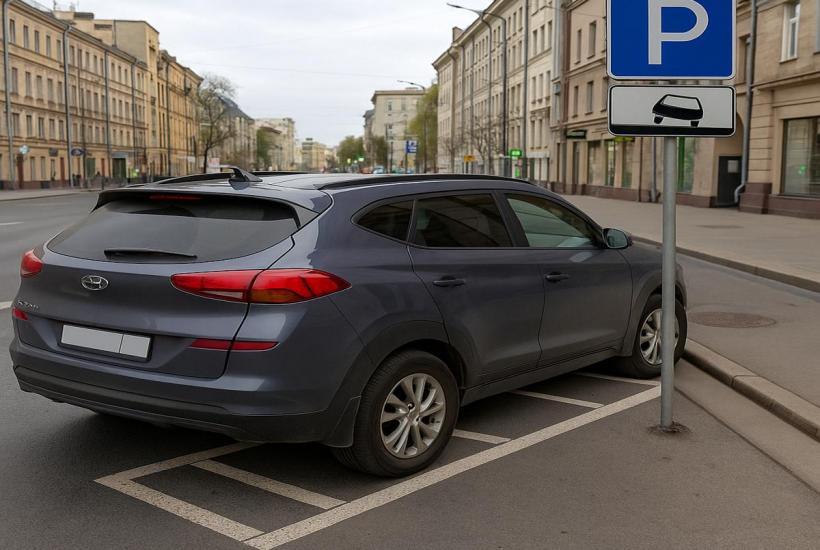Парковка под углом в Москве
