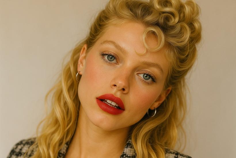 Девушка с ретро макияжем