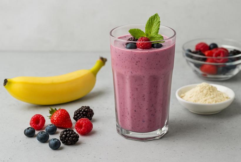 Ягодный коктейль с протеином