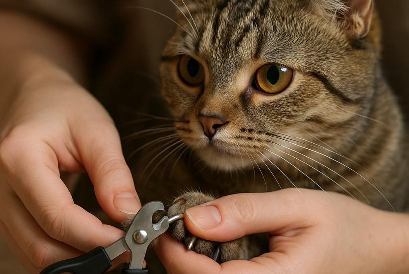 стрижка когтей кошке