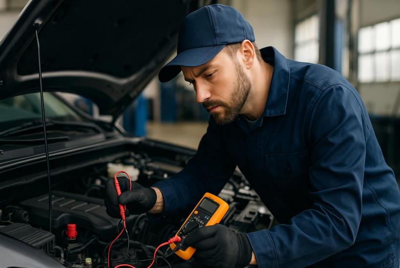 Автоэлектрик за работой