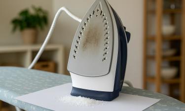 Сода, лимон и соль удаляют накипь и нагар с утюга
