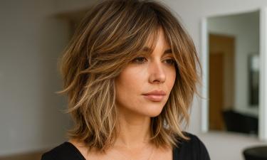 Асимметричные стрижки для круглого лица помогают создать удлинённый силуэт