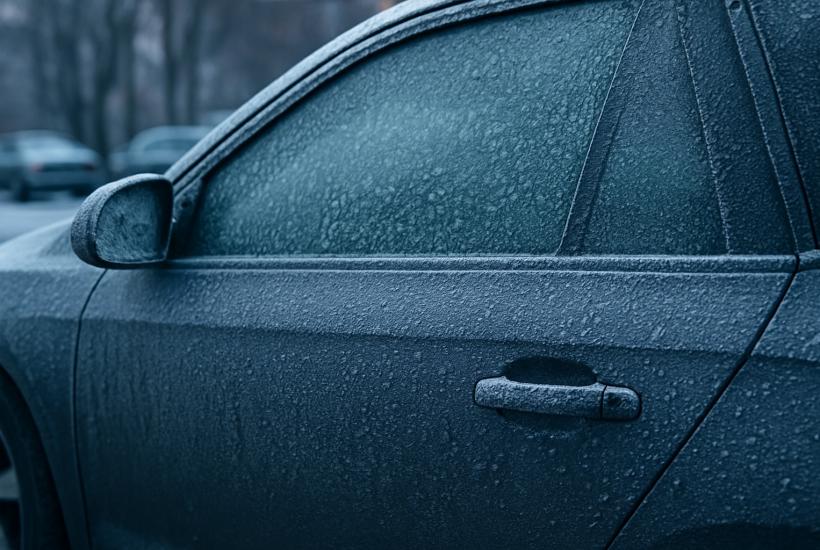 Замёрзшая дверь автомобиля