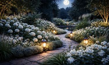 Серебристые листья укрепляют роль в ночных композициях