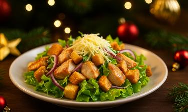 Праздничный салат "Наслаждениея" объединяет простоту и изысканность