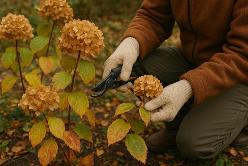 Осенний уход за гортензией