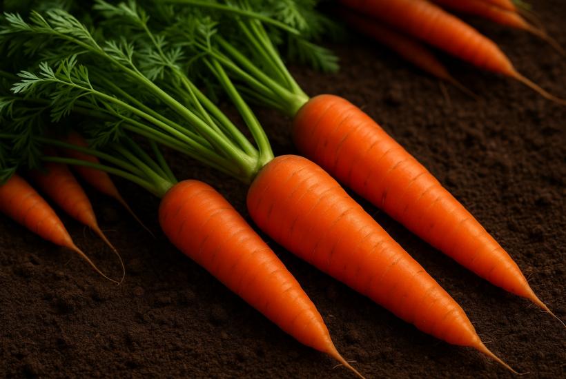 Морковь на грядке