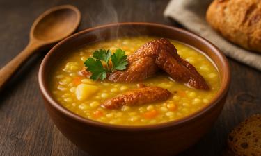 Колотый горох сокращает время варки по сравнению с цельным