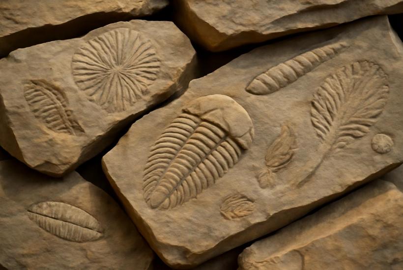 Окаменелости в камнях