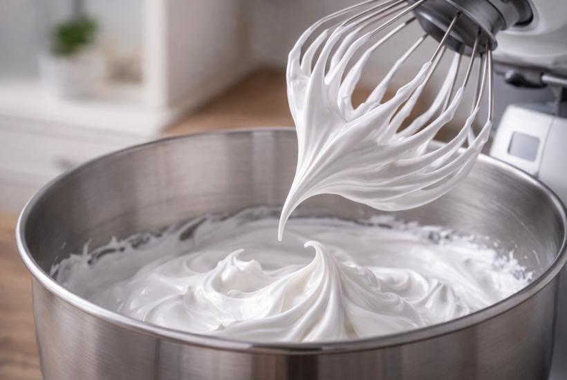 Белково-заварной крем в чаше миксера