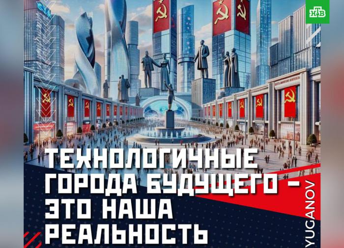 Зюганов показал, как, по мнению нейросети, могла бы выглядеть России при коммунистах