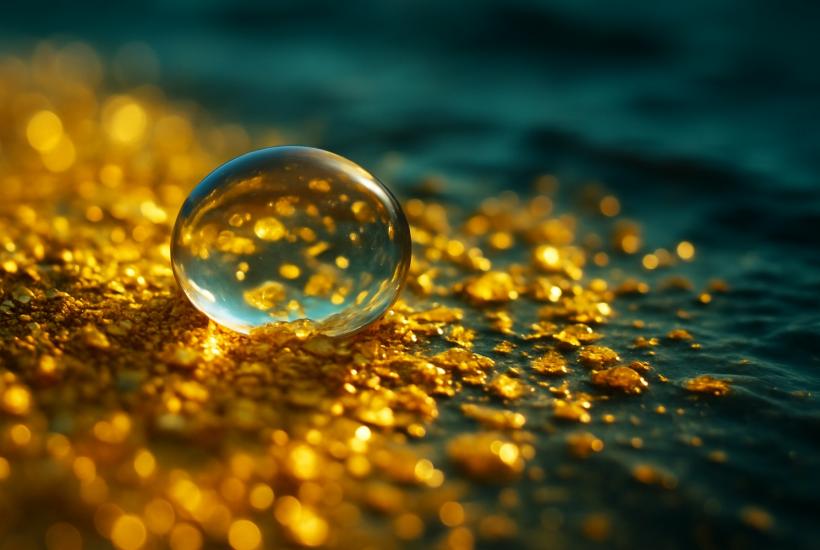 Капля воды на золоте