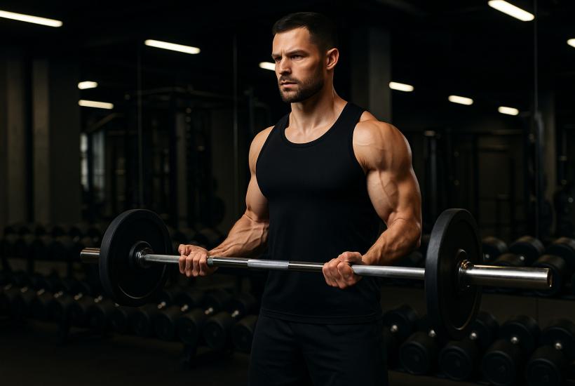 Подъём штанги на бицепс